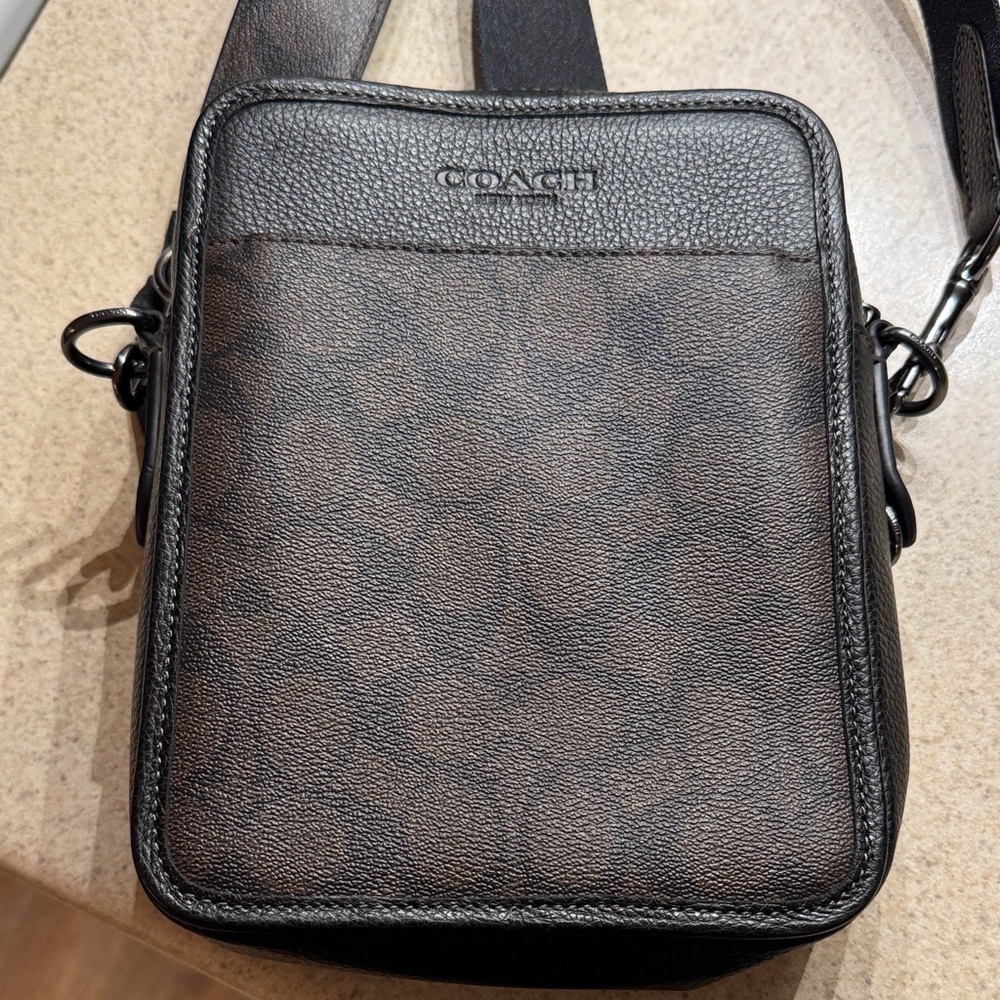 Coach Men's Dark Brown Messenger Bag